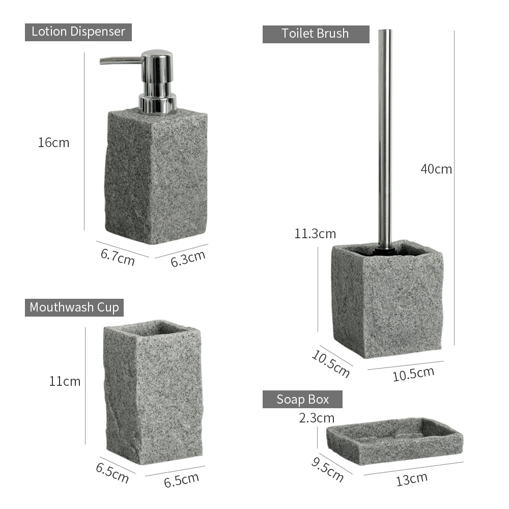 Imitati Granite Resin Bathroom Set